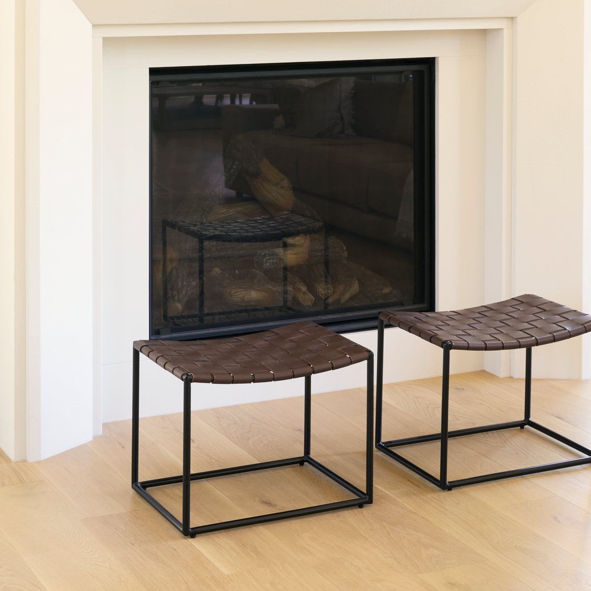 Clarissa Leather Stool