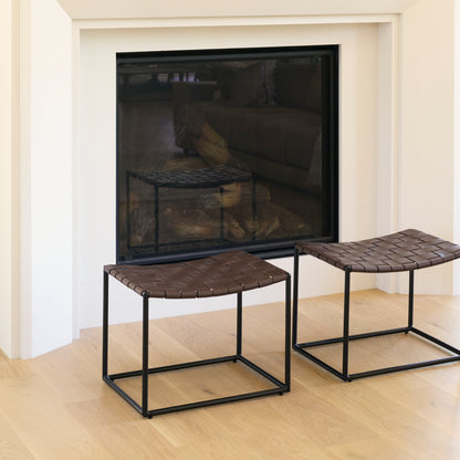 Clarissa Leather Stool