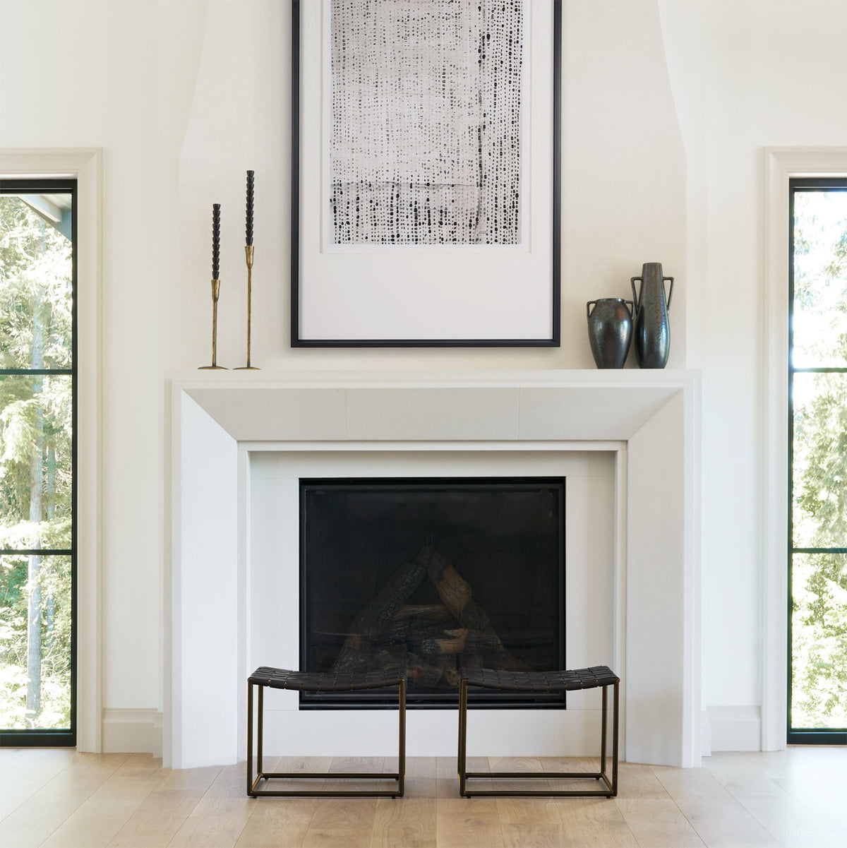 Clarissa Leather Stool