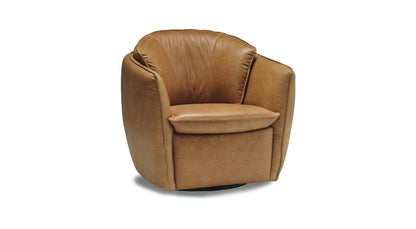 Sola Swivel Chair - Saddlebag Coin Leather