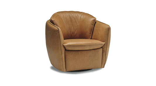 Sola Swivel Chair - Saddlebag Coin Leather