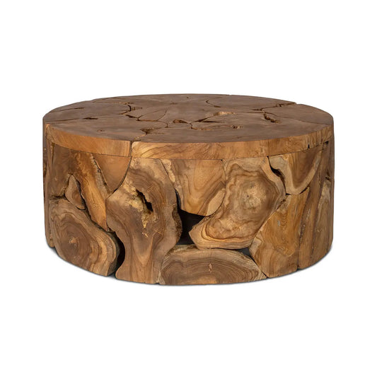 Natura Flow Round Coffee Table - Natural