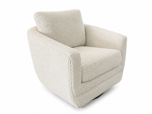 Baltimo Club Swivel Glider Chair - Boucle Cream