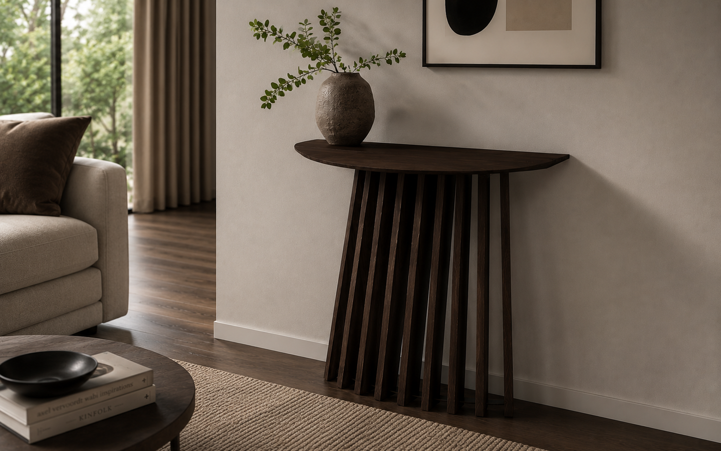 Cary Console Table - Black Pepper