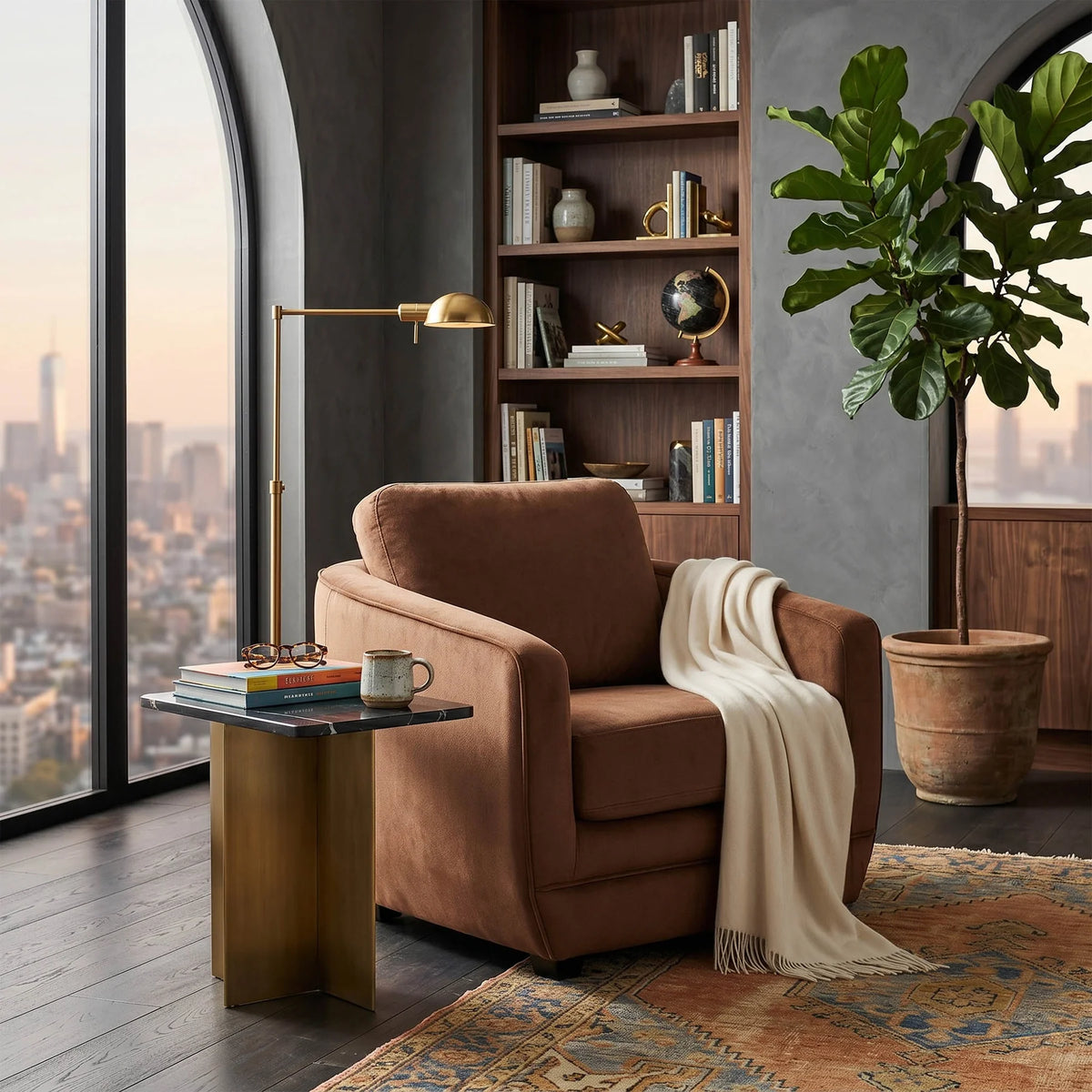Baltimo Club Chair - Ginger Rust