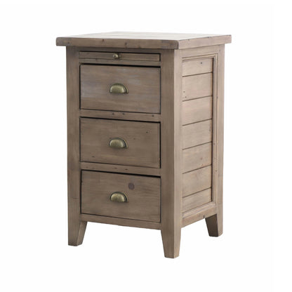 Irish Coast 3 Drawer Nightstand - Sundried