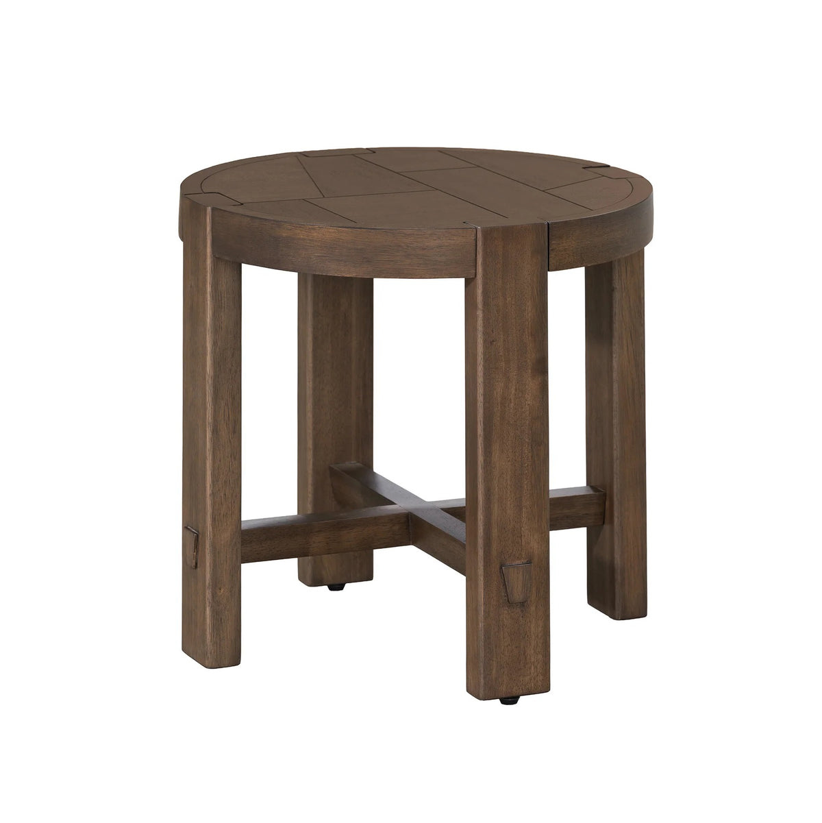 Abstract Side Table - Smoked Acacia