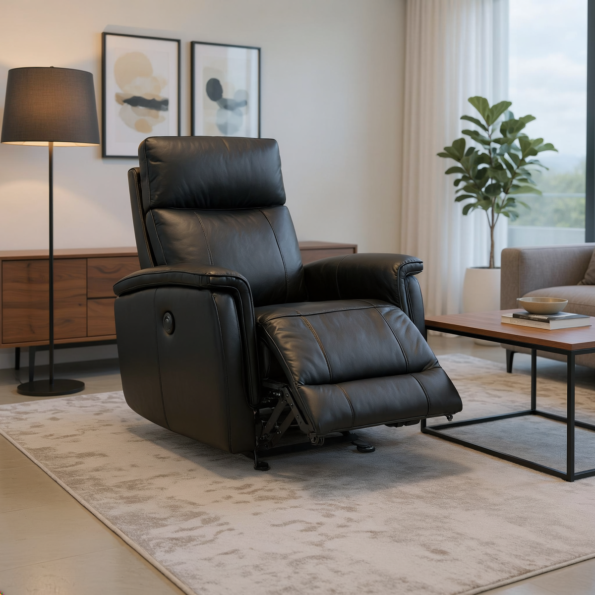 Malibu Power Recliner - Apollo Black